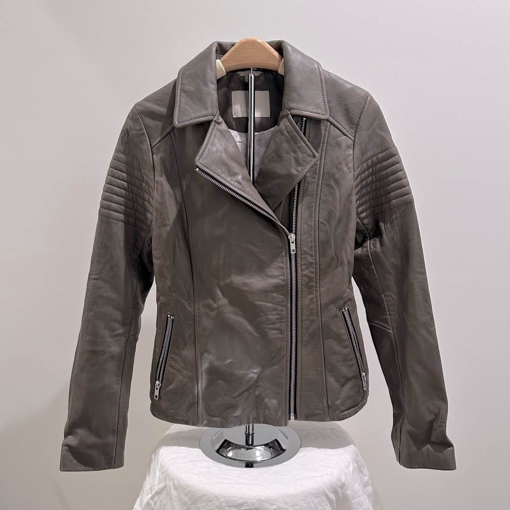Soia + Kyo Lambskin Leather Moto Jacket